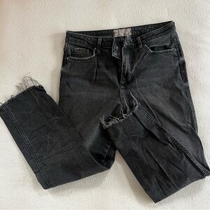 Free People Black Distressed Jeans
